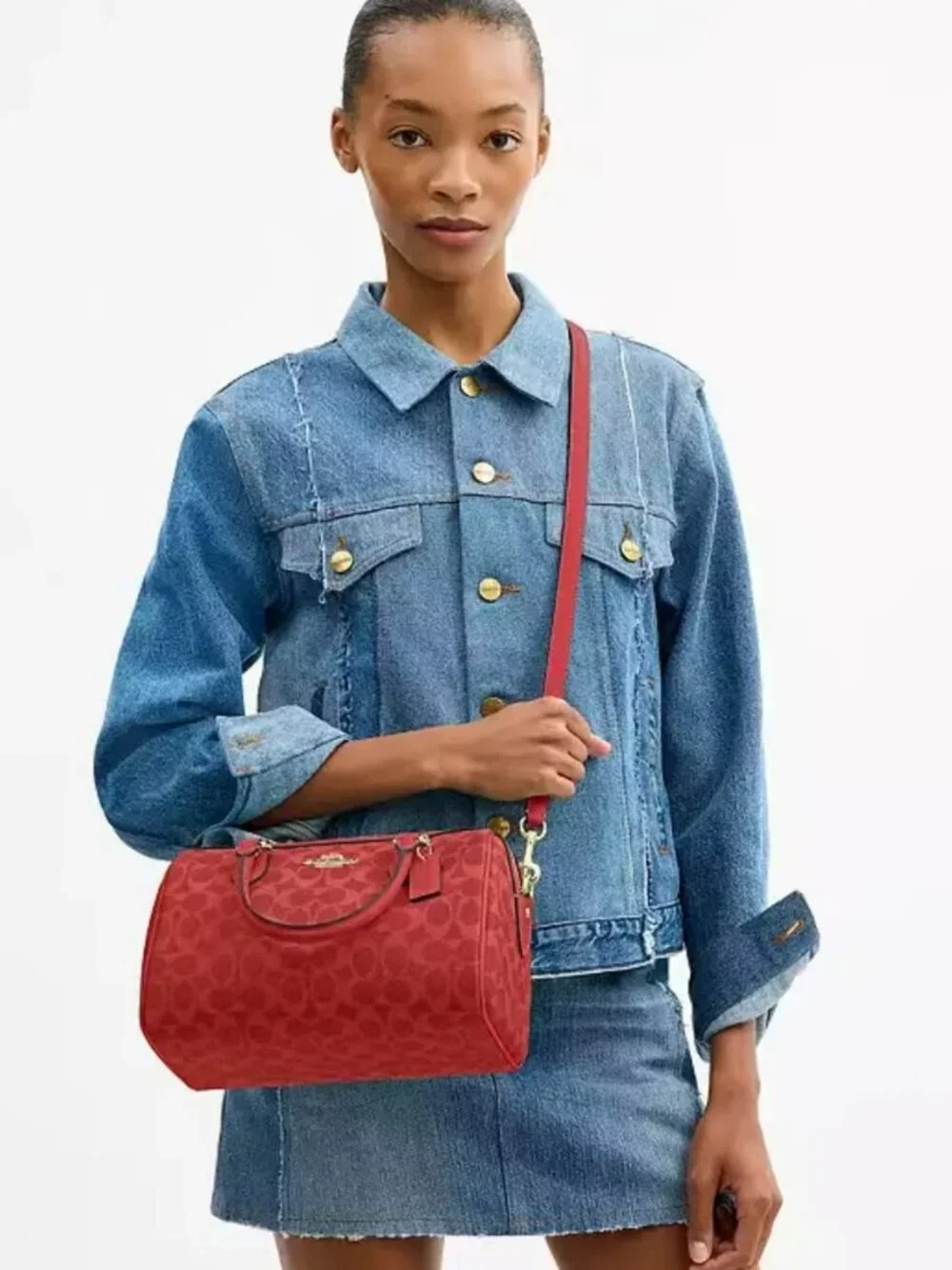 coach Rowan Satchel Bag In Signature Canvas cey39